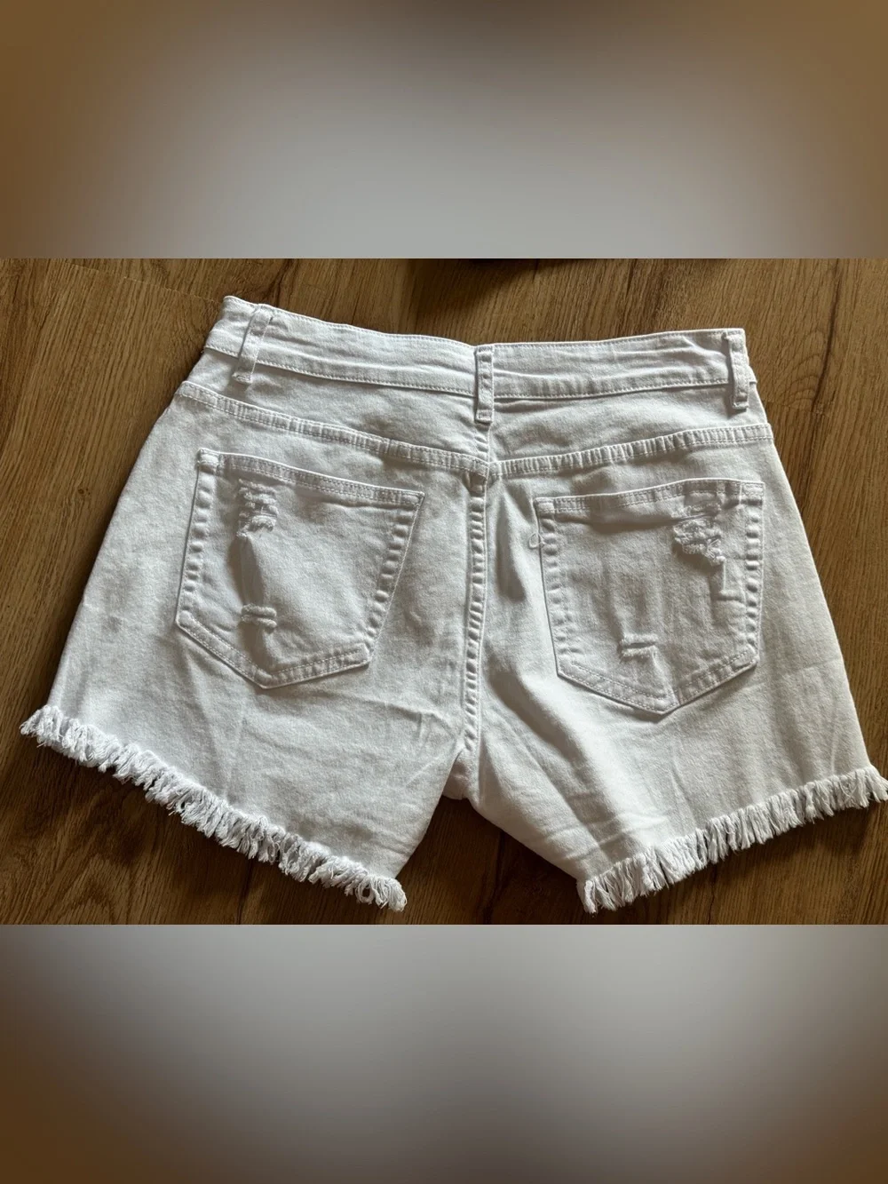 Kids Denim Miniskirt and Shorts Set - White, Cream & Blue Size M 12-14 YO